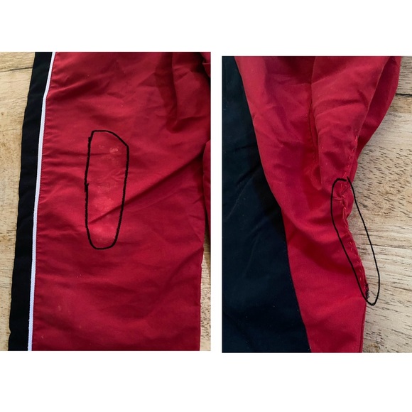 Vintage Nike Boys’ Sz 4 Red/Black Hooded Windbreaker Track Suit - Picture 16 of 17